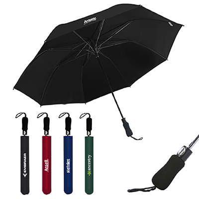 27" Auto-Open Premium Black Coated Umbrella 01
